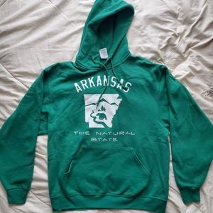 Green graphic hoodie